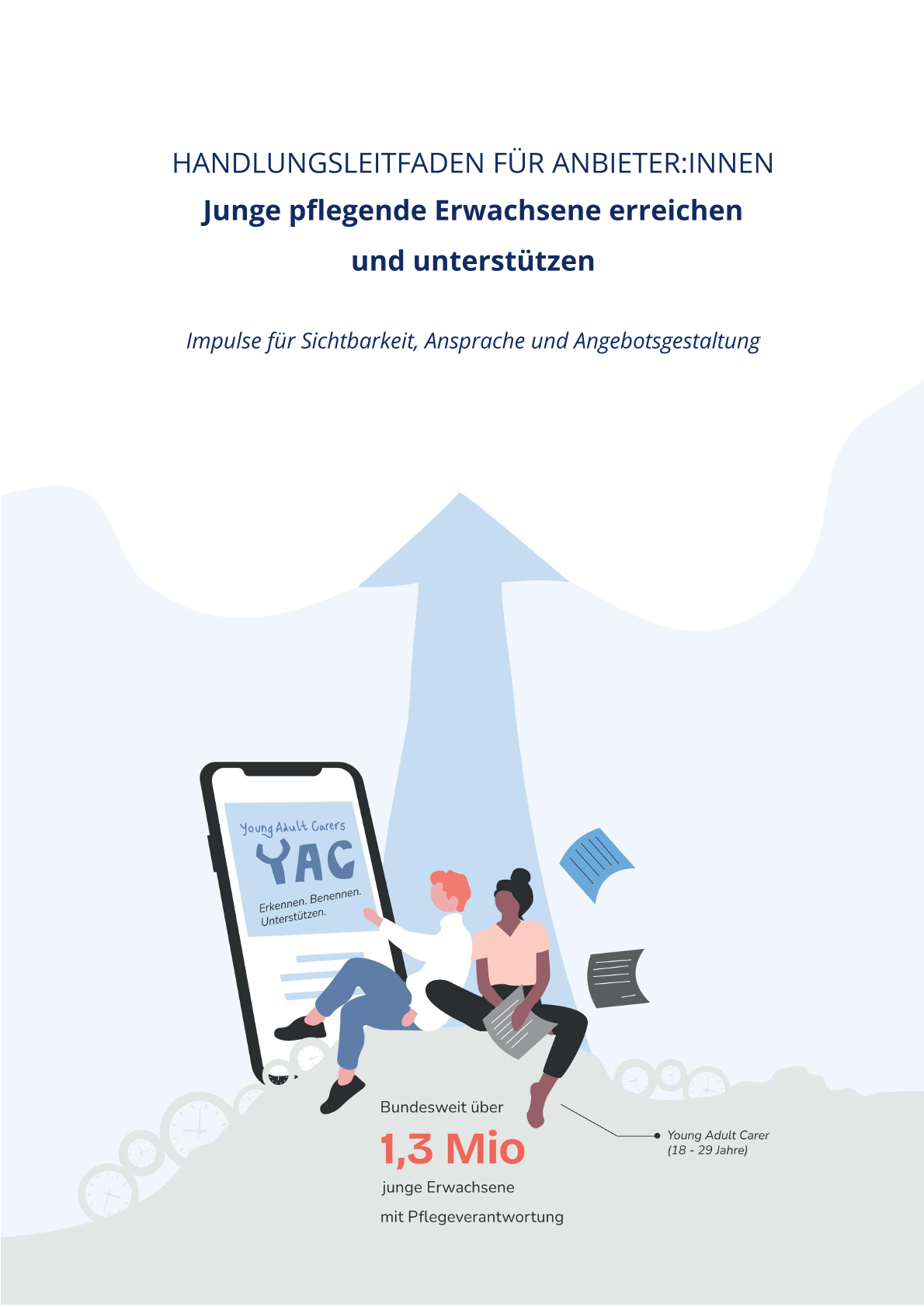 Coverbild von der Broschüre zum Handlungsleitfaden für Akteurinnen